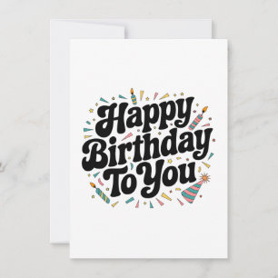 Carte De Correspondance Anniversaire Rétro Confettis