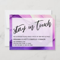 Annonce de déménagement Stay in Touch encres viole