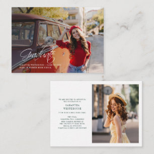 Carte De Correspondance Annonce de diplôme photo Promotion 2026