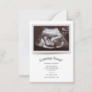 Carte De Correspondance Annonce de grossesse avec photo d'échographie bébé