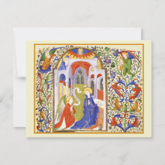Carte De Correspondance Annunciation medieval illumination