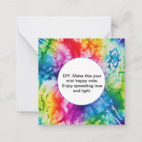 *~ AP62 BLANK do-it-yourself Tie Dye Inspire Note 