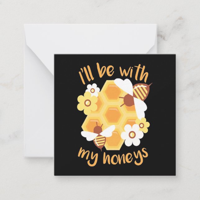 Carte De Correspondance Apiculteur sera avec mes miels (Devant)