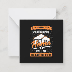 Carte De Correspondance Appelez-moi lorsque vous vendez votre maison