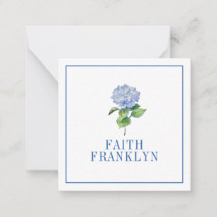 Carte De Correspondance Appels d'aquarelle personnalisés Hydrangea