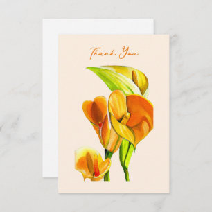 Carte De Correspondance Aquarelle à fleurs de calla