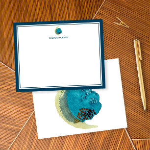 Carte De Correspondance Aquarelle Abstraite simple Papier à lettres person