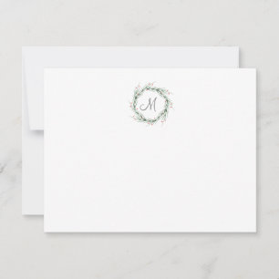 Carte De Correspondance Aquarelle aiguilles de pin et courge de baies