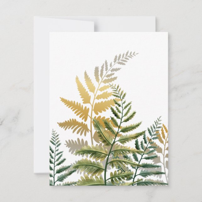 Carte De Correspondance Aquarelle Arbres 6 (Devant)