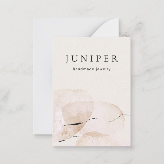 Carte De Correspondance Aquarelle Artistique Abstraite Terre (Devant)