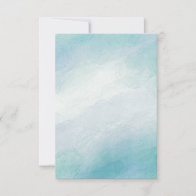 Carte De Correspondance Aquarelle bleue (Devant)