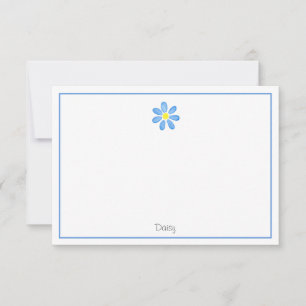 Carte De Correspondance Aquarelle bleue