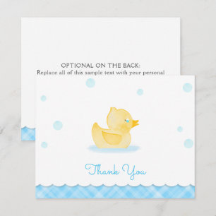 Carte De Correspondance Aquarelle Caoutchouc Merci Baby shower Ducky