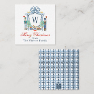 Carte De Correspondance Aquarelle Casse-monogramme Noël