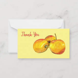 Carte De Correspondance Aquarelle de fruit jaune perruque