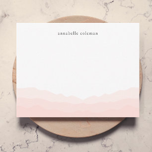 Carte De Correspondance Aquarelle Dip Dye Blush Rose Feminbre