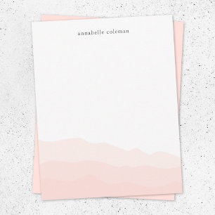 Carte De Correspondance Aquarelle Dip Dye Blush Rose Feminbre