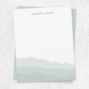Carte De Correspondance Aquarelle Dip Dye Sage Vert Ombre Élégant