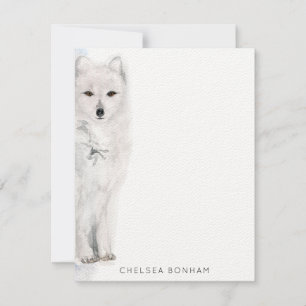 Carte De Correspondance Aquarelle du Renard arctique