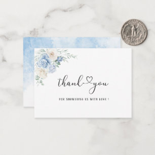 Carte De Correspondance Aquarelle Elegant Amour en fleur Douche nuptiale q