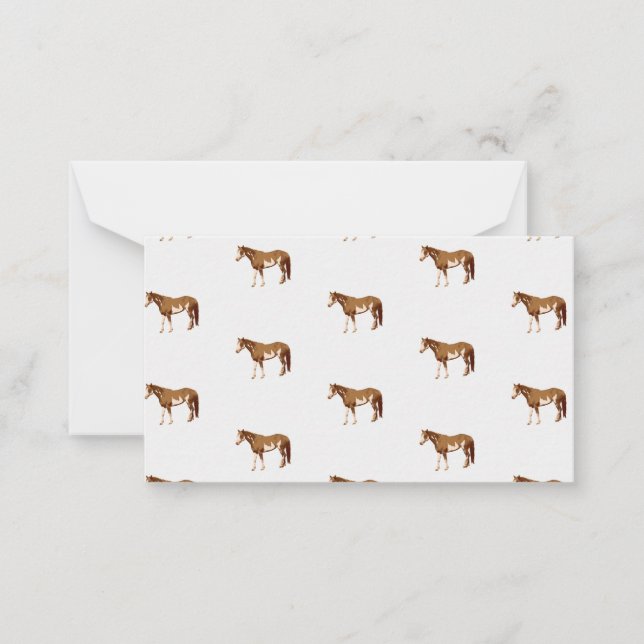 Carte De Correspondance Aquarelle équestre du Cheval de Peinture américain (Devant)