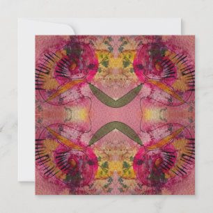 Carte De Correspondance Aquarelle Et Encre Belle Peinture Abstraite