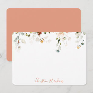 Carte De Correspondance Aquarelle fleur sauvage Plutôt Florale Personnalis