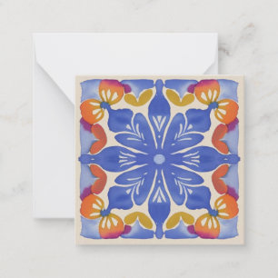 Carte De Correspondance Aquarelle florale colorée