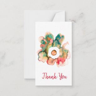 Carte De Correspondance Aquarelle florale dessinée à la main voiture de no