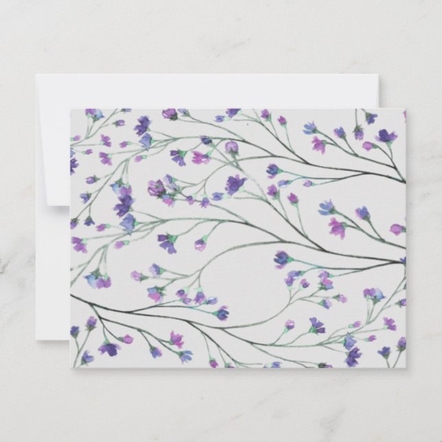 Carte De Correspondance Aquarelle Lavender Personnalisé Stationpersonnel (Devant)