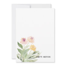 Aquarelle Moderne Floral Végétal Personnalisé