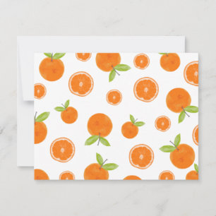 Carte De Correspondance Aquarelle Oranges agrumes