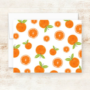 Carte De Correspondance Aquarelle Oranges Agrumes