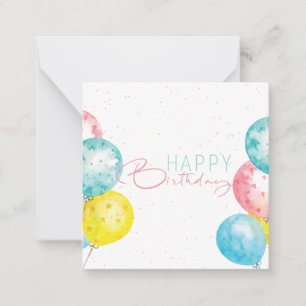 Carte De Correspondance Aquarelle Pastel Joyeux Anniversaire Bright Belle