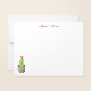 Carte De Correspondance Aquarelle Planteur de cactus Papier à lettres pers