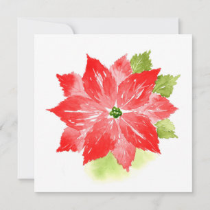 Carte De Correspondance Aquarelle Poinsettia