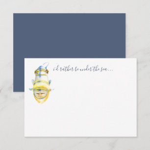 Carte De Correspondance Aquarelle Poisson Tropical Papier à lettres