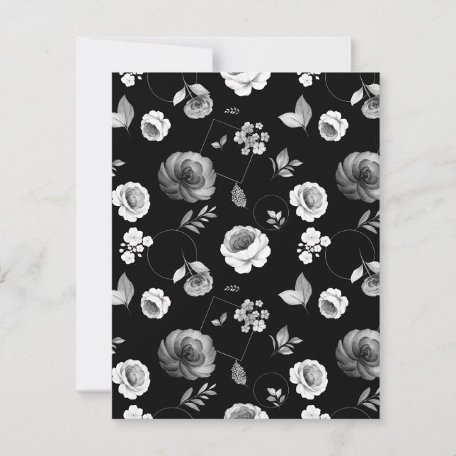 Carte De Correspondance Aquarelle Roses 33 (Devant)