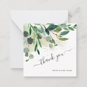 Carte De Correspondance Aquarelle Rustique Blue Gum Eucalyptus merci