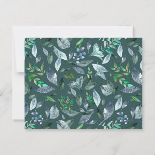 Carte De Correspondance Aquarelle tombée feuilles 5