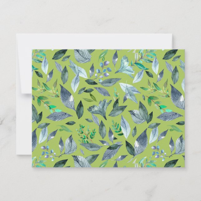 Carte De Correspondance Aquarelle tombée feuilles 6 (Devant)