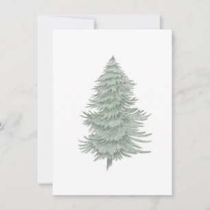 Carte De Correspondance Arbre À feuillage persistant 2 dessiné à la main