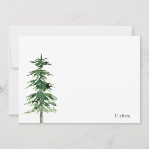 Carte De Correspondance Arbre à pin aquarelle