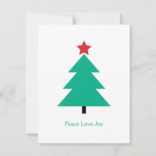 Carte De Correspondance Arbre de Noël personnalisable (Devant)