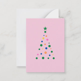 Carte De Correspondance Arbre de Noël rose moderne - Budget arrière person