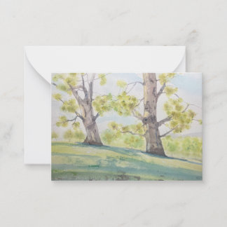 Carte De Correspondance Arbres aquarelles lumineux