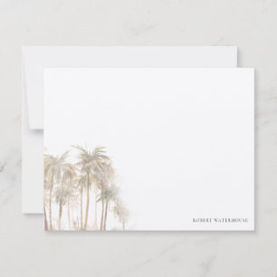 Carte De Correspondance Arbres de palmiers à l'aquarelle remerciements per
