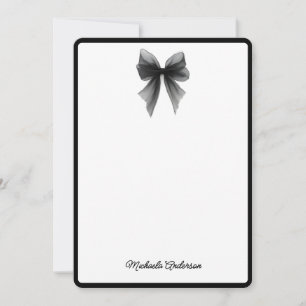 Carte De Correspondance Arc à l'aquarelle noir et blanc minimaliste élégan
