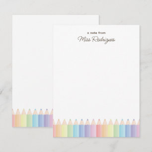 Carte De Correspondance Arc-en-ciel pastel personnalisé pour remercier un