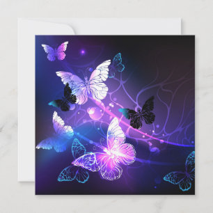 Carte De Correspondance Arrière - plan avec papillons de nuit